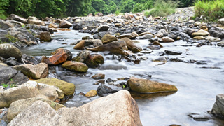 信楽川・富川磨崖仏付近